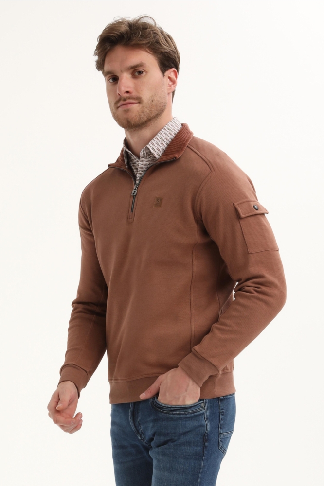 Gabbiano oranje heren vest | Model zijaanzicht
