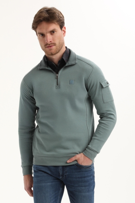 Gabbiano blauwe heren vest | Model vooraanzicht