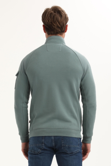 Gabbiano blauwe heren vest | Model achteraanzicht