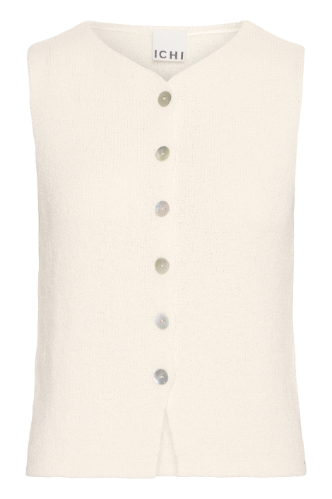 Ichi beige dames gilet | Vooraanzicht