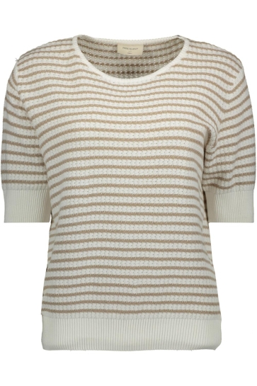 Freequent T-shirt FQDODO PULLOVER 205790 STAR OFF WHITE W. SIMPLY TAUPE