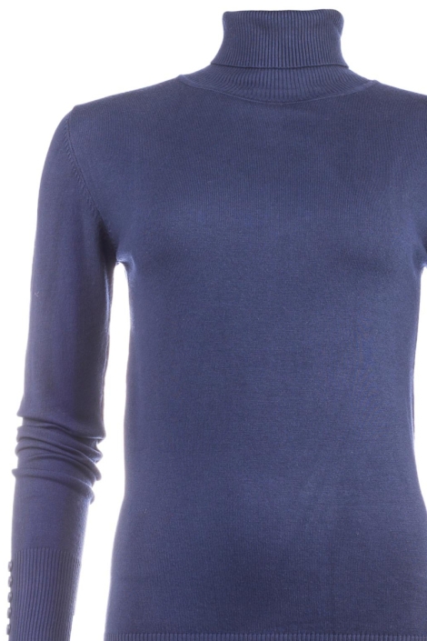 NED blauwe dames trui | Close up