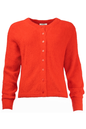 NED Trui FRINO LS RMJ FURRY KNIT 25W1 U172 06 12 Red
