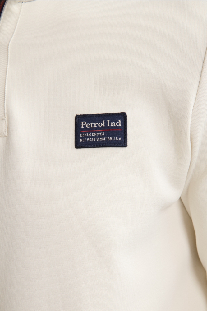 Petrol Industries beige heren sweater | Unique Selling Point
