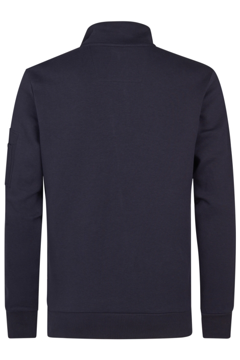 Petrol Industries blauwe heren sweater | Achteraanzicht
