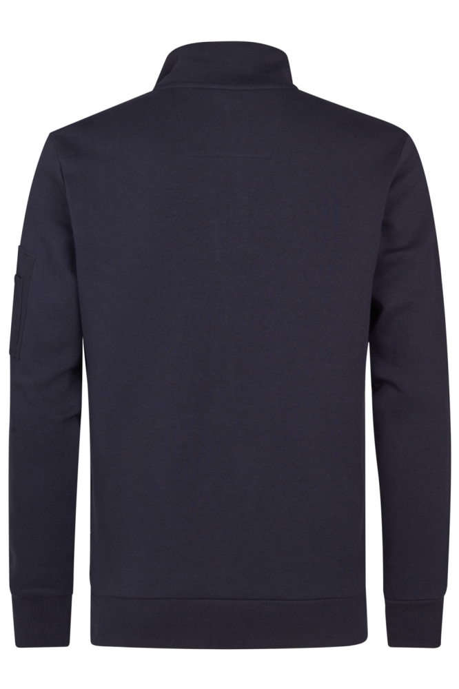 Petrol Industries blauwe heren sweater | Achteraanzicht