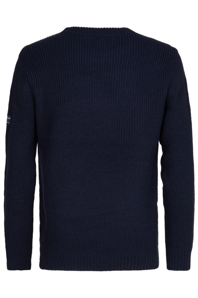 Petrol Industries blauwe heren trui | Achteraanzicht