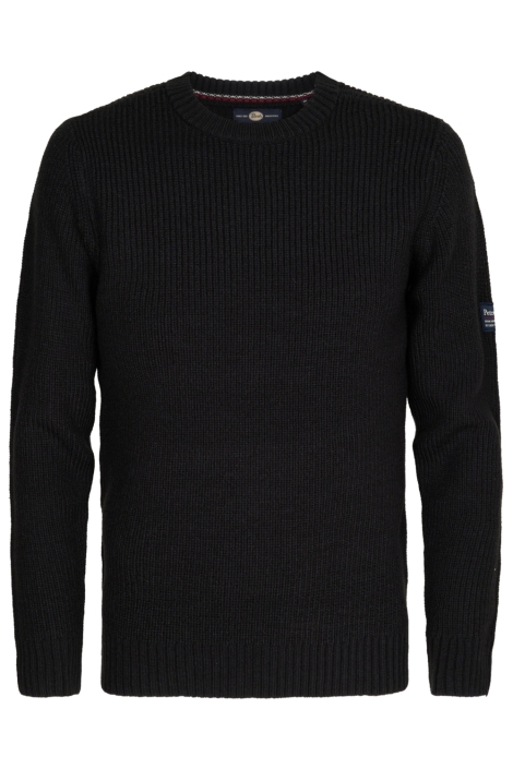 Petrol Industries zwarte heren trui | Vooraanzicht