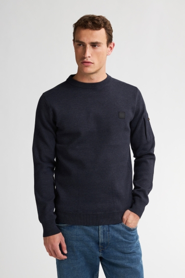 Petrol Industries Trui FINE KNIT JUMPER RALEIGH M 3050 KWR249 5092 Royal Navy