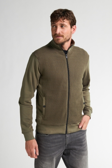 Petrol Industries Vest SWEATER MET STRUCTUUR M 3050 SWC369 6174 Mossy Stone