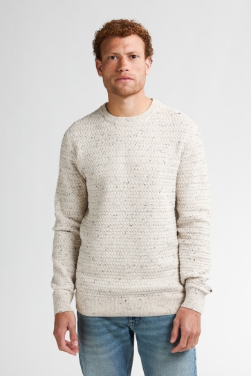 Petrol Industries Trui CABLE KNIT JUMPER MADISON M 3050 KWR222 0009 ANTIQUE WHITE MELEE