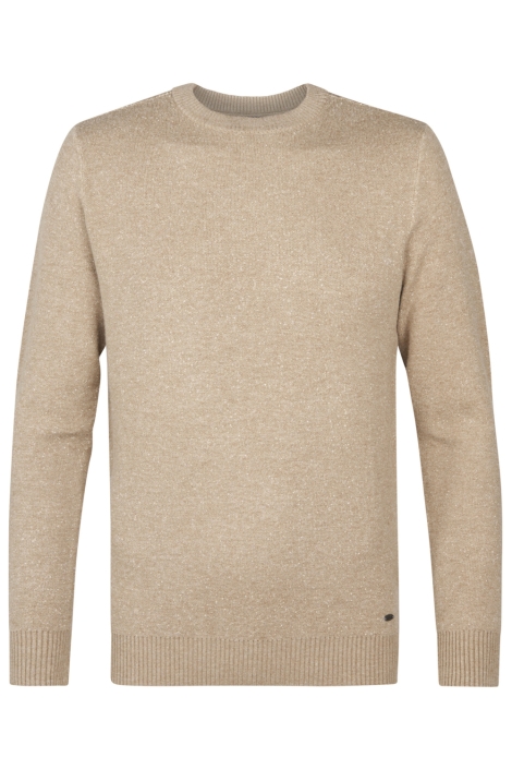 Petrol Industries zand heren trui | Vooraanzicht