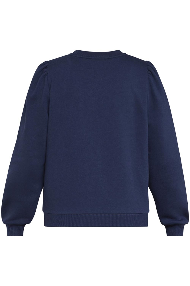 SisterS point blauwe dames sweater | Achteraanzicht