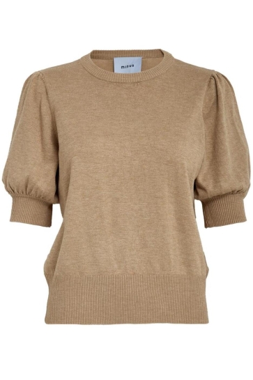 Minus Trui LIVA KNIT TEE MI3939 0312M TAN MELANGE
