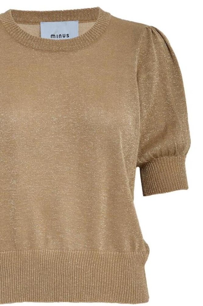 Minus beige dames trui | Close up