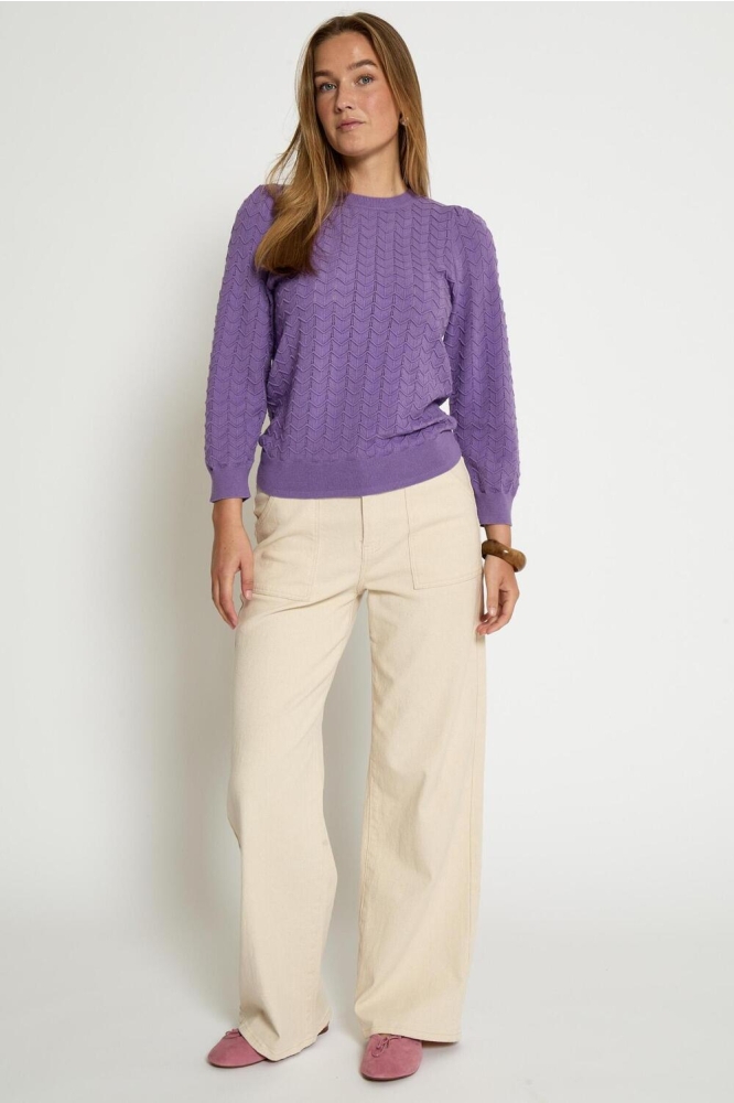 Peppercorn paarse dames trui | Model