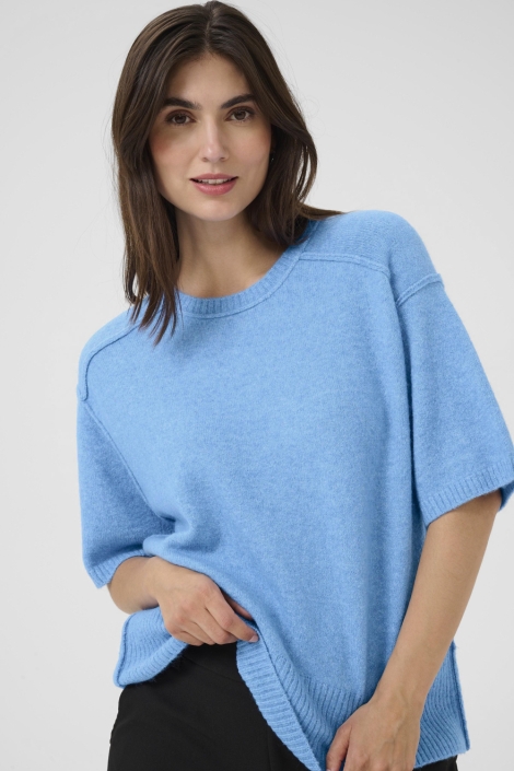 Culture blauwe dames trui | Close up