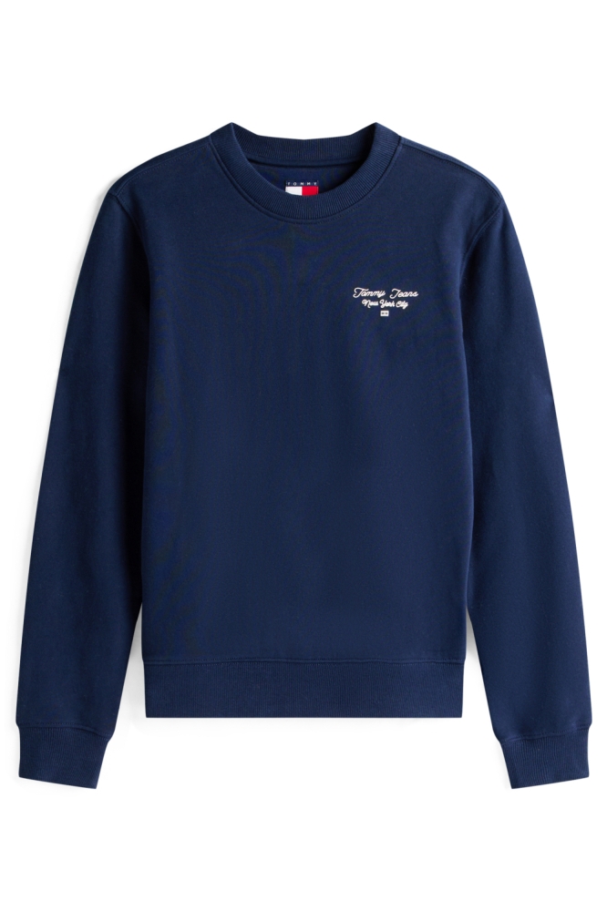 Tommy Jeans blauwe dames sweater | Vooraanzicht