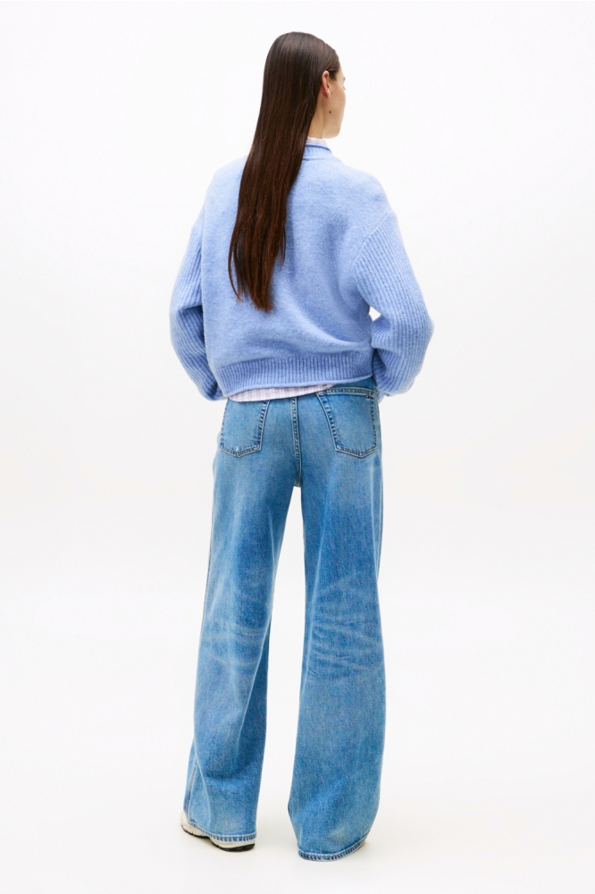 Tommy Jeans blauwe dames trui | Model