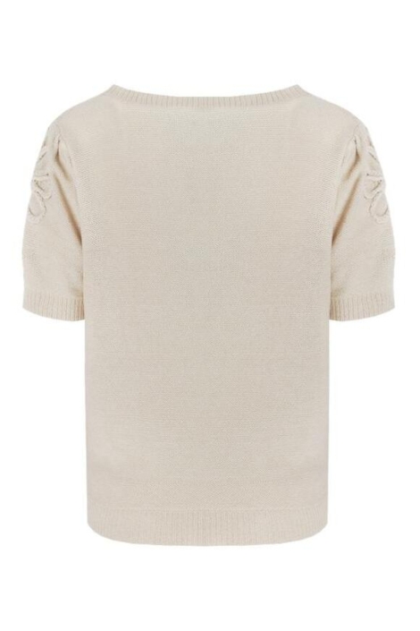C&S The Label beige dames t-shirt | Achteraanzicht