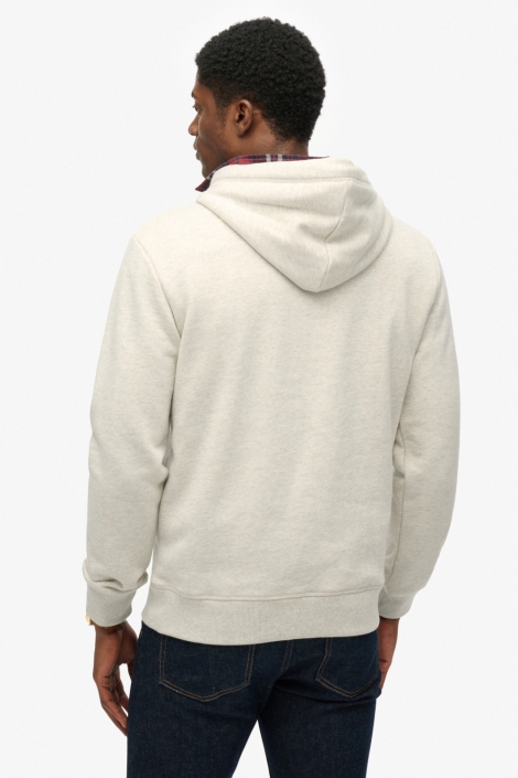 Superdry grijze heren sweater | Model achteraanzicht