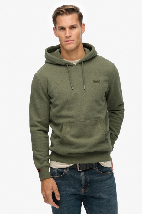Superdry groene heren sweater | Model vooraanzicht