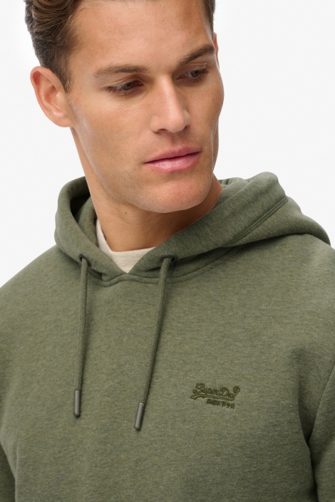 Superdry groene heren sweater | Close up