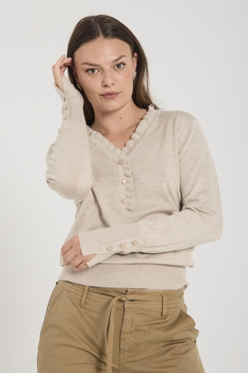 Freequent Trui FQKATIE PULLOVER 206462 MOONBEAM MELANGE