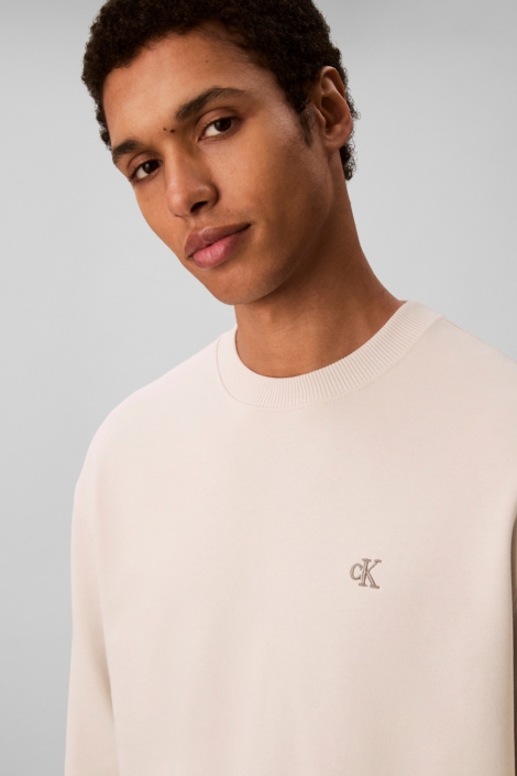 Calvin Klein beige heren sweater | Close up