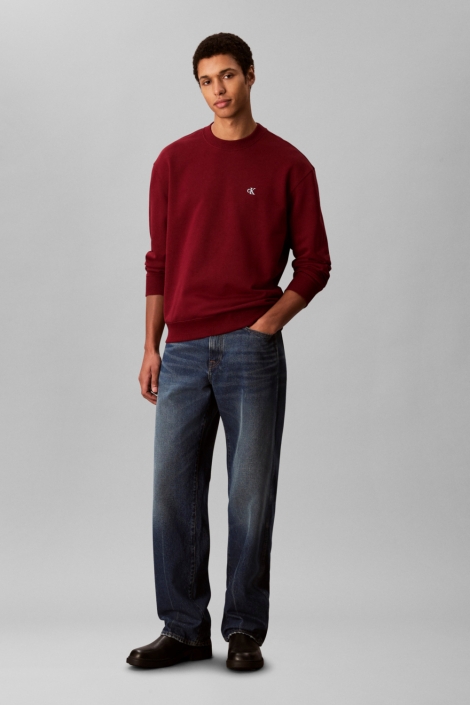 Calvin Klein bordeaux heren sweater | Model
