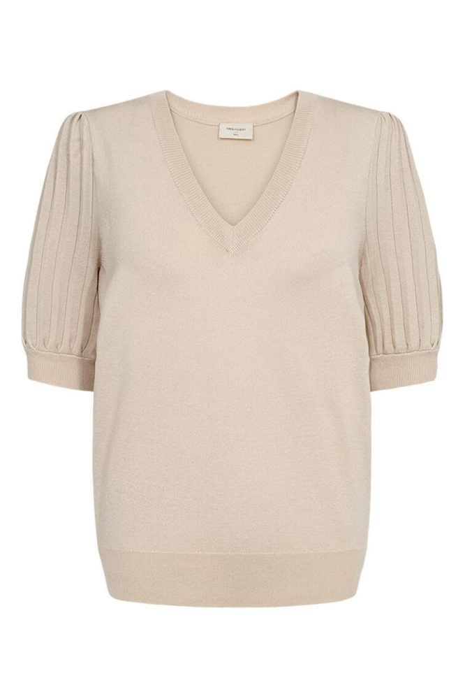 Freequent beige dames trui | Vooraanzicht