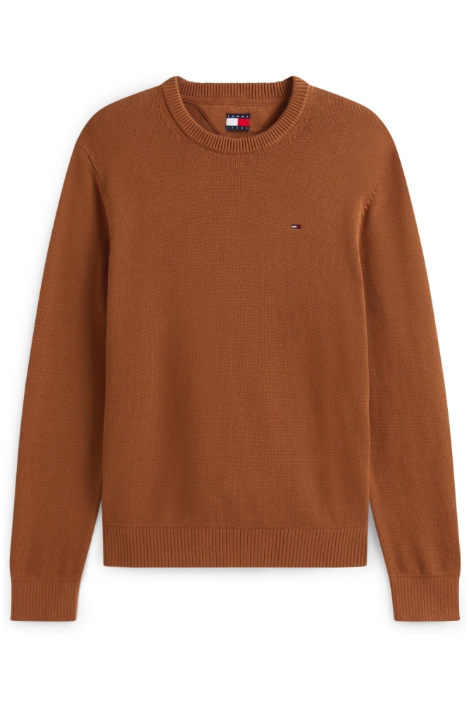 Tommy Jeans camel heren trui | Vooraanzicht