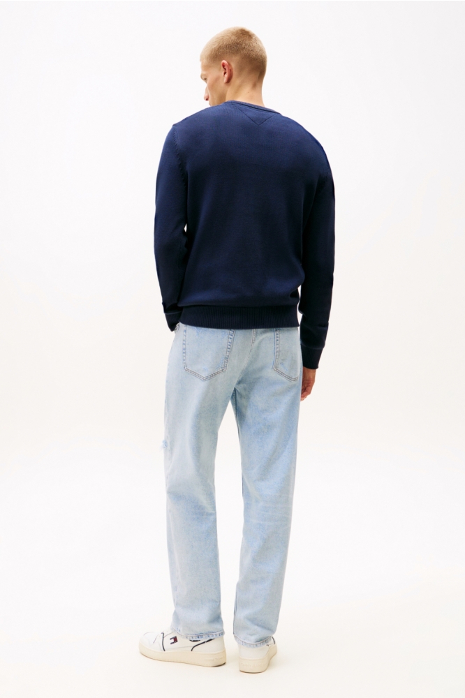 Tommy Jeans blauwe heren trui | Model