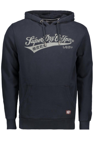 Superdry Trui HERITAGE BRAND RELAXED HOOD M2014232A BLACK