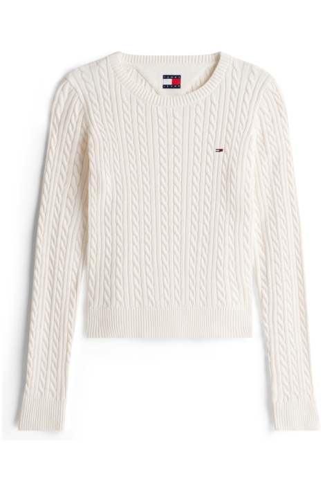 Tommy Jeans witte dames trui | Vooraanzicht