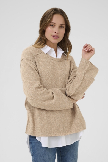 Culture Trui CUCALAY PULLOVER 50112030 1713201 Tannin Melange