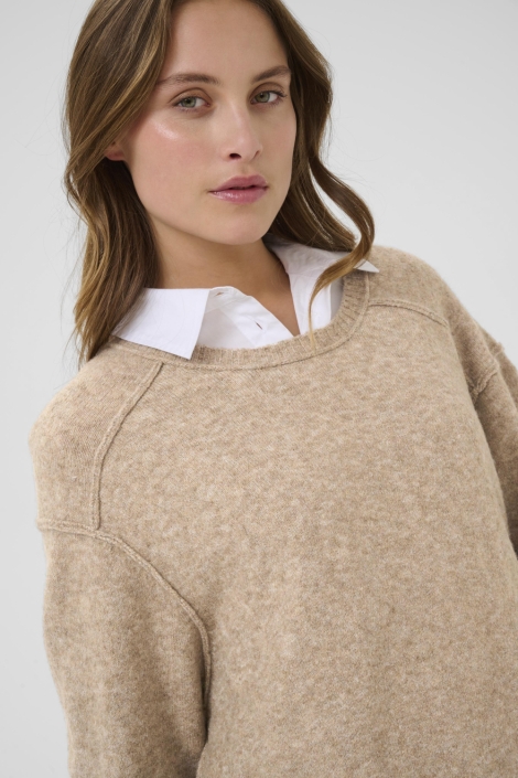 Culture camel dames trui | Close up