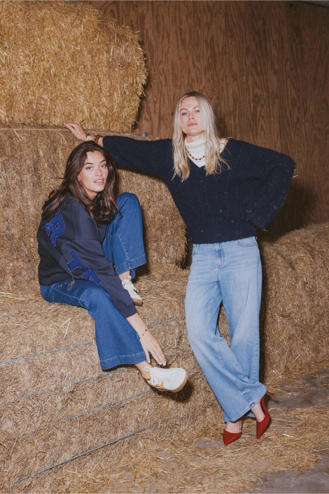 Zusss blauwe dames sweater | Sfeerbeeld, In situatie