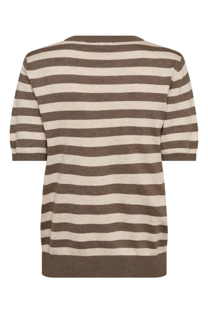 Freequent beige dames t-shirt | Achteraanzicht