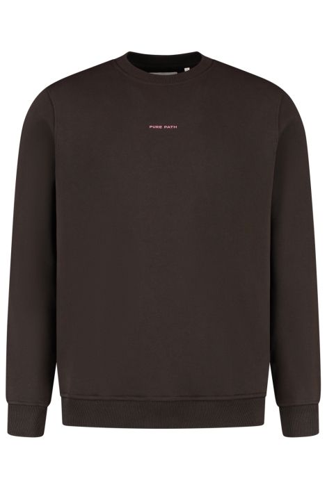 Pure Path groene heren sweater | Vooraanzicht