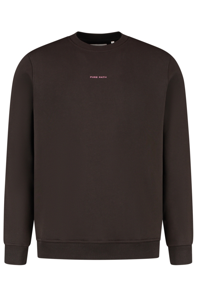 Pure Path groene heren sweater | Vooraanzicht
