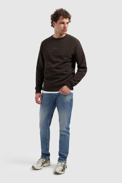 Pure Path groene heren sweater | Model