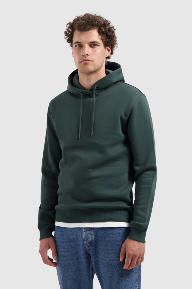 Pure Path groene heren sweater | Model vooraanzicht