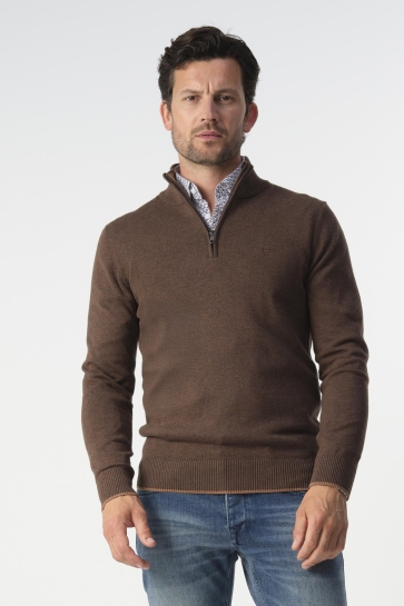 Campbell Trui SYDNEY SCHIPPERSTRUI 099134 010 8618 COFFE BEAM BROWN MELANGE