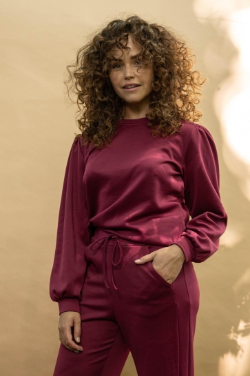 FOS Amsterdam T-shirt JETTE UNI 7551 605 Bordeaux