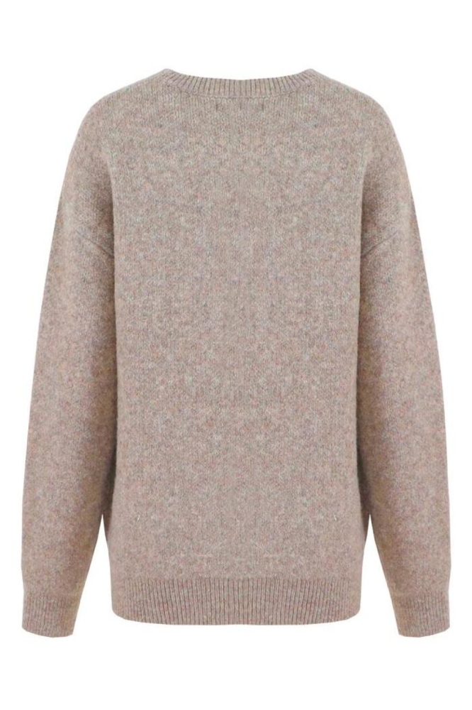 C&S The Label bruine dames trui | Achteraanzicht