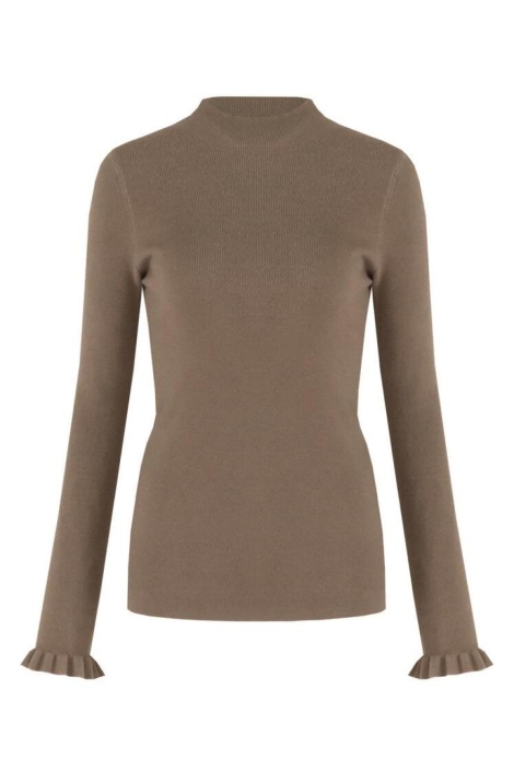 C&S The Label bronzen dames trui | Vooraanzicht