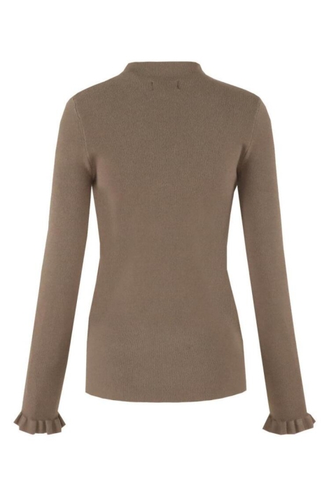 C&S The Label bronzen dames trui | Achteraanzicht