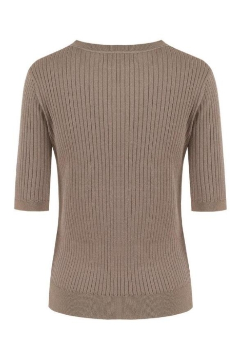 C&S The Label bronzen dames t-shirt | Achteraanzicht