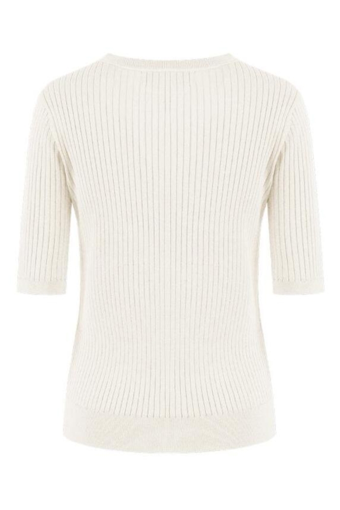 C&S The Label beige dames t-shirt | Achteraanzicht